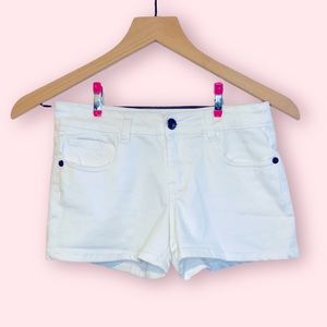 Real Love White Jean Shorts-Girls